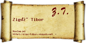 Zigó Tibor névjegykártya